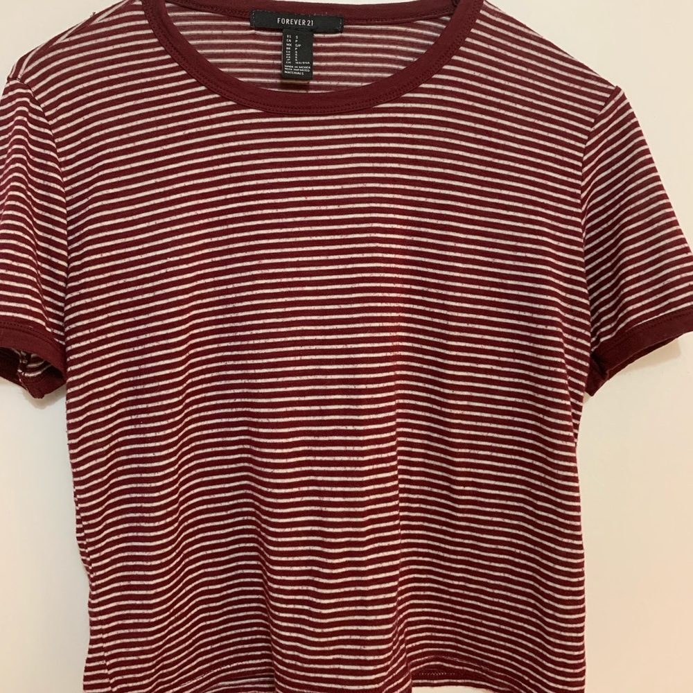 Forever 21 Striped Crop Top